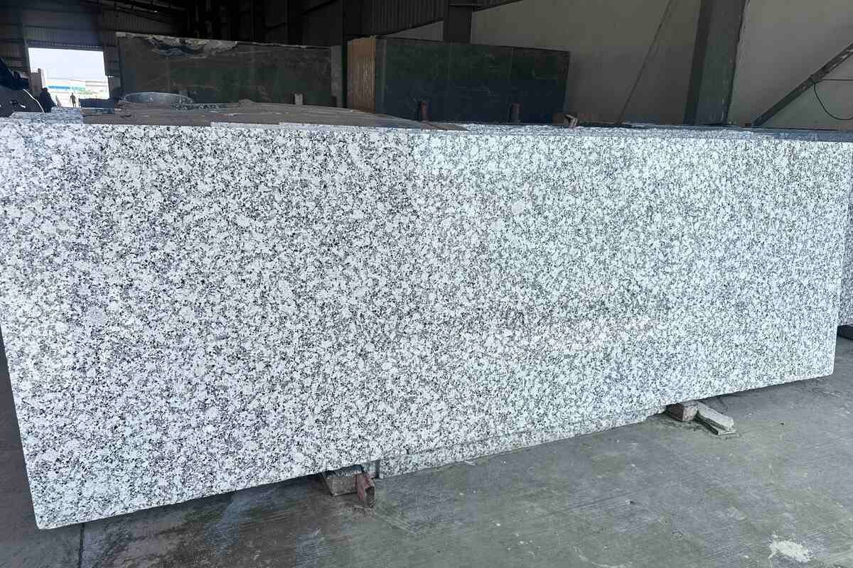 Polished P White Granite Slab